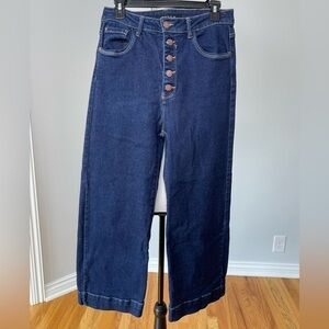Risen Los Angeles high rise button fly cropped jeans in a Junior 11 waist 30